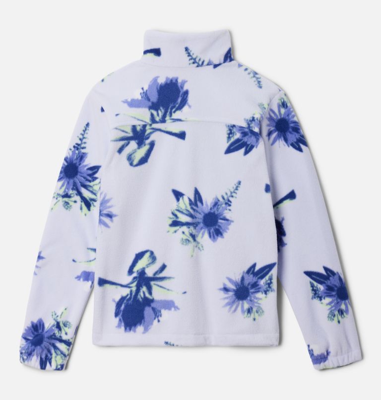 Girls' Castle Dale Printed Full Zip Fleece Jacket, Color: Purple Tint Staycation, image 2