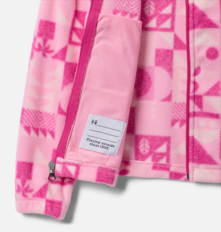 Manteau imprimé en laine polaire à fermeture éclair Castle Dale pour fille, Color: Wild Rose Quest, image 3