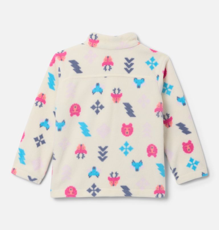 Girls' Toddler Castle Dale Printed Full Zip Fleece Jacket, Color: Chalk Woodlands, image 2