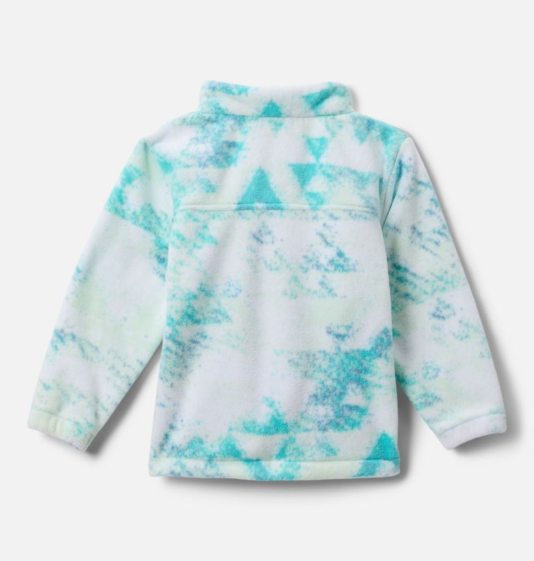 Girls' Toddler Castle Dale Printed Full Zip Fleece Jacket, Color: Bright Aqua Distant Peaks, image 2