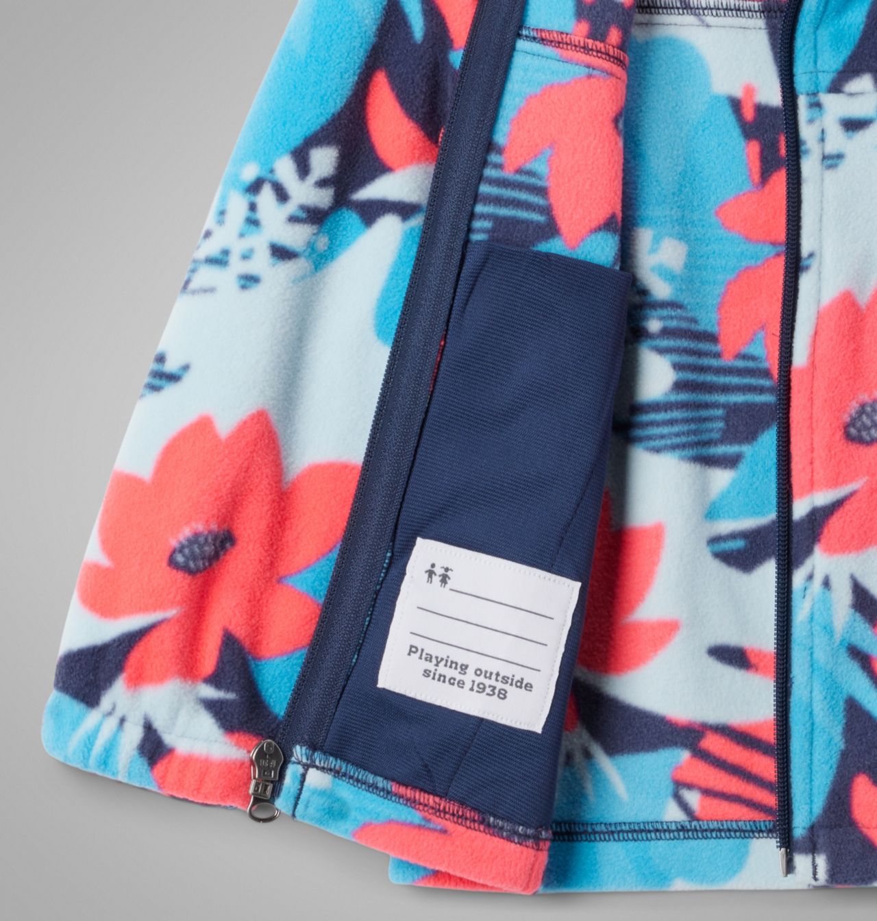 Manteau imprimé en laine polaire à fermeture éclair Castle Dale™ pour petite fille 3
