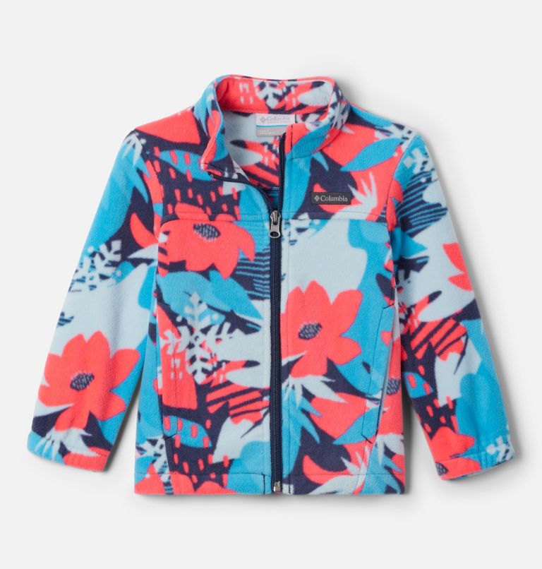 Girls' Toddler Castle Dale Printed Full Zip Fleece Jacket, Color: Nocturnal Scraptanical, image 1