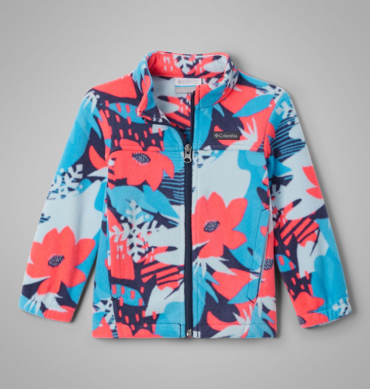 Manteau imprimé en laine polaire à fermeture éclair Castle Dale™ pour petite fille 1