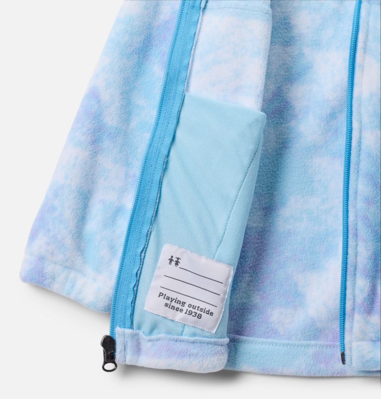 Girls' Toddler Castle Dale Printed Full Zip Fleece Jacket, Color: Spring Blue Distant Peaks, image 3