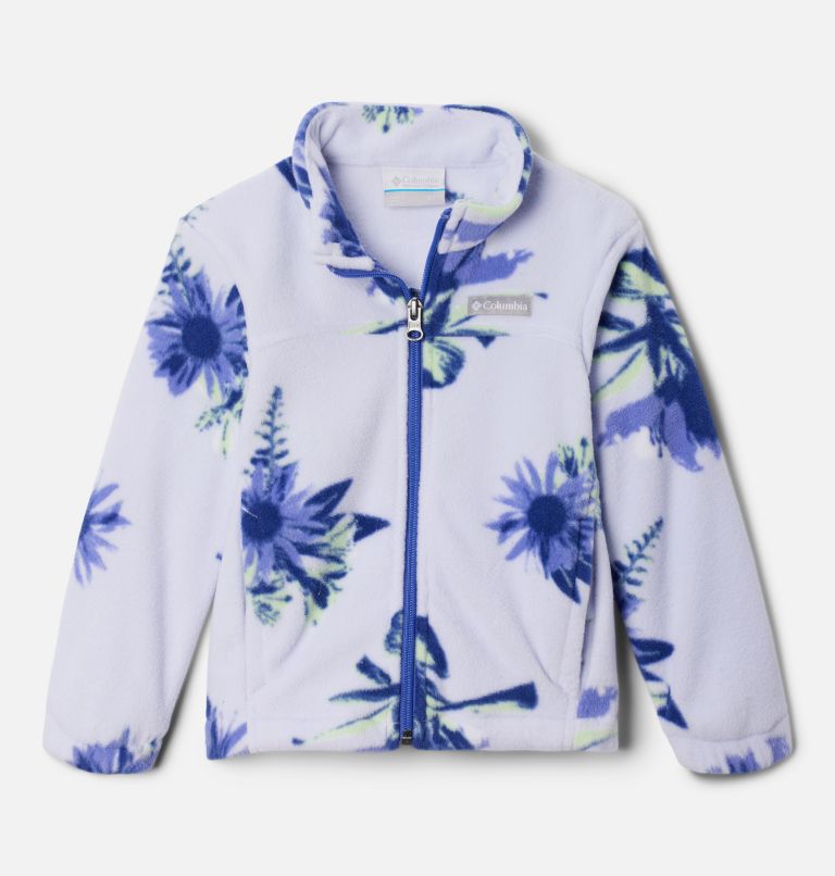 Girls' Toddler Castle Dale Printed Full Zip Fleece Jacket, Color: Purple Tint Staycation, image 1