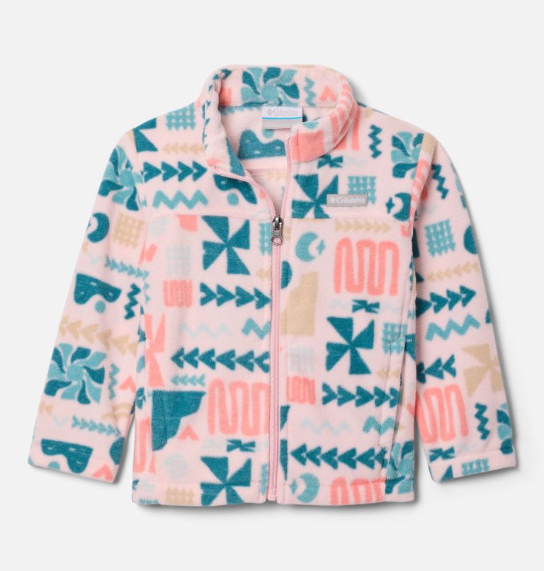Girls' Toddler Castle Dale Printed Full Zip Fleece Jacket, Color: Satin Pink Outerbounds, image 1