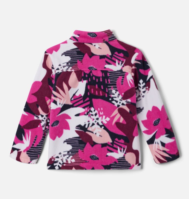 Girls' Toddler Castle Dale Printed Full Zip Fleece Jacket, Color: Wild Fuchsia Scraptanical, image 2
