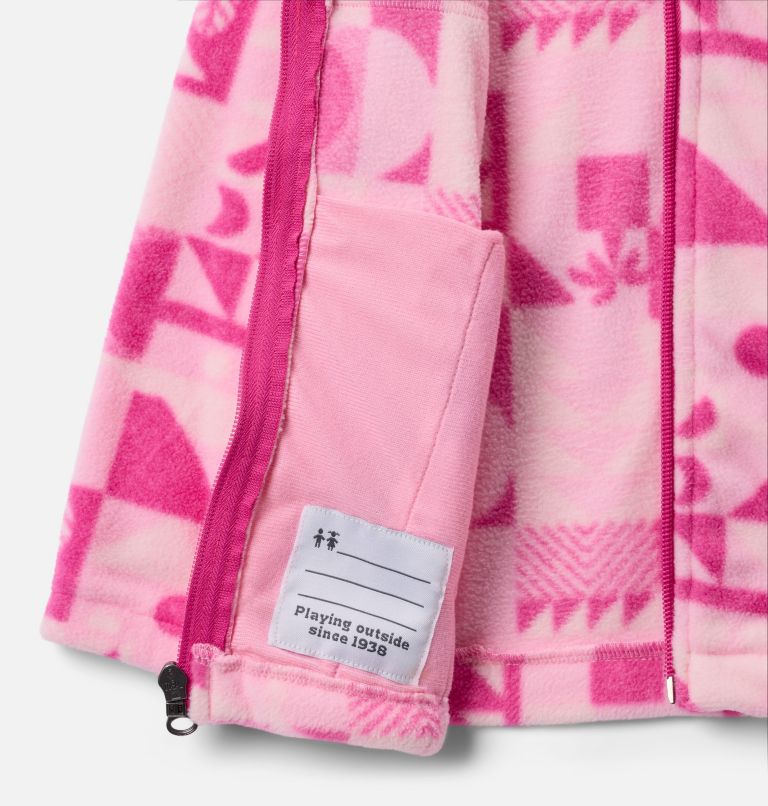 Girls' Toddler Castle Dale Printed Full Zip Fleece Jacket, Color: Wild Rose Quest, image 3