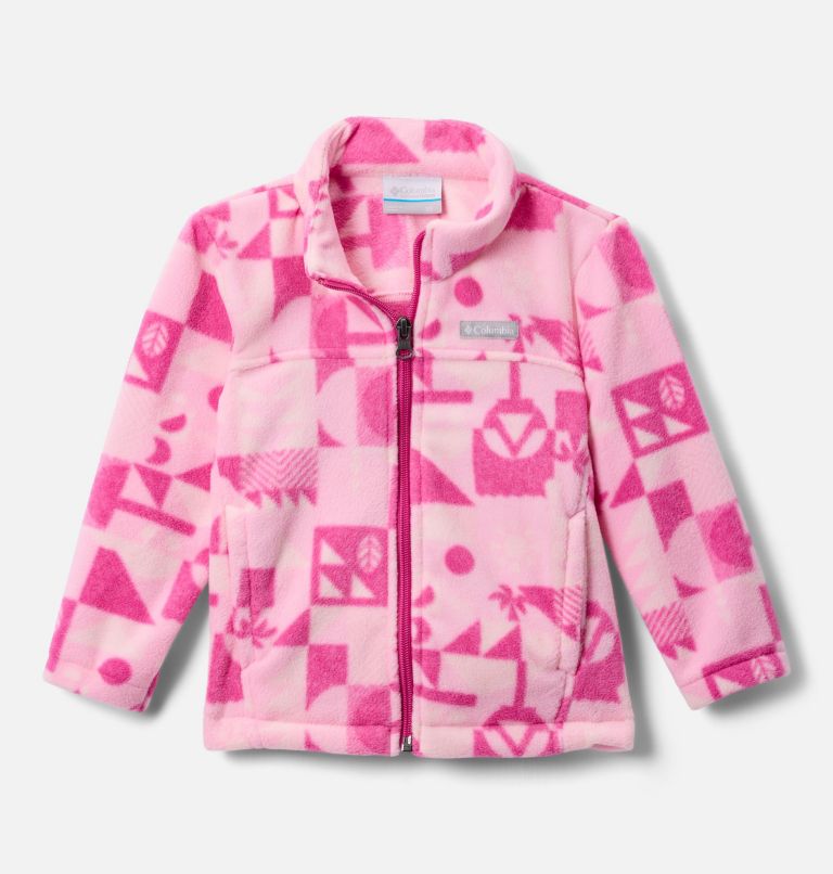 Girls' Toddler Castle Dale Printed Full Zip Fleece Jacket, Color: Wild Rose Quest, image 1