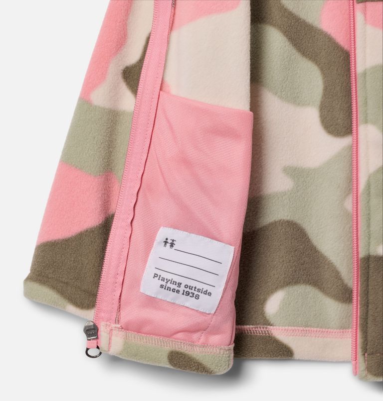 Girls' Toddler Castle Dale Printed Full Zip Fleece Jacket, Color: Pink Orchid Mod Camo, image 3