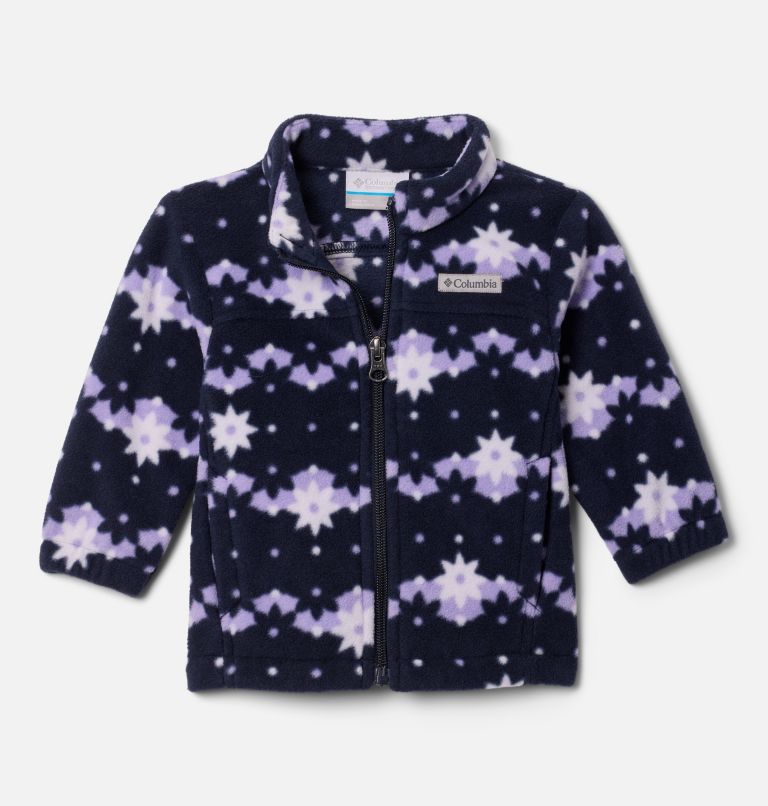 Girls' Infant Castle Dale Printed Full Zip Fleece, Color: Dark Nocturnal Daisy Dot, image 1