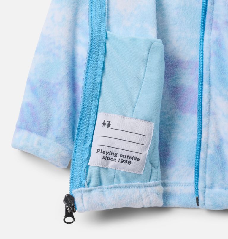 Girls' Infant Castle Dale Printed Full Zip Fleece, Color: Spring Blue Distant Peaks, image 3