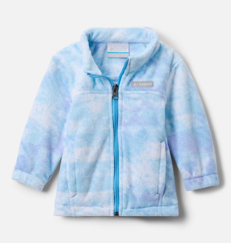 Girls' Infant Castle Dale Printed Full Zip Fleece, Color: Spring Blue Distant Peaks, image 1