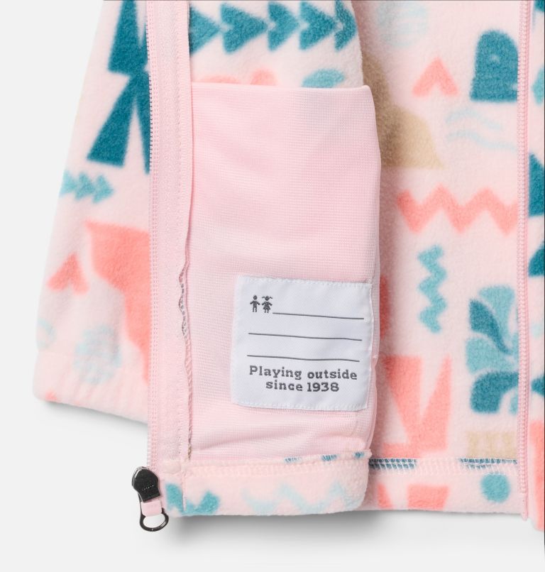 Girls' Infant Castle Dale Printed Full Zip Fleece, Color: Satin Pink Outerbounds, image 3