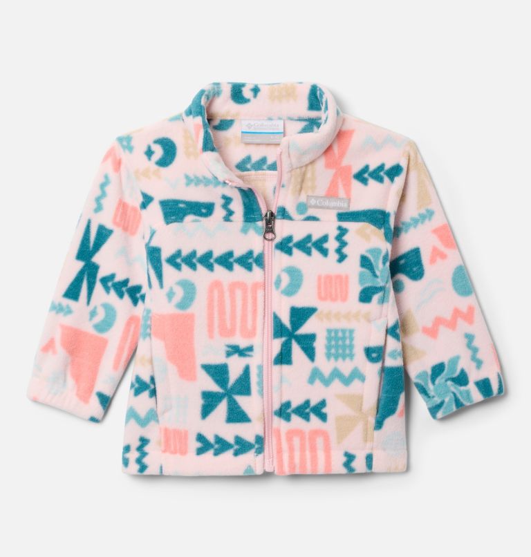 Girls' Infant Castle Dale Printed Full Zip Fleece, Color: Satin Pink Outerbounds, image 1