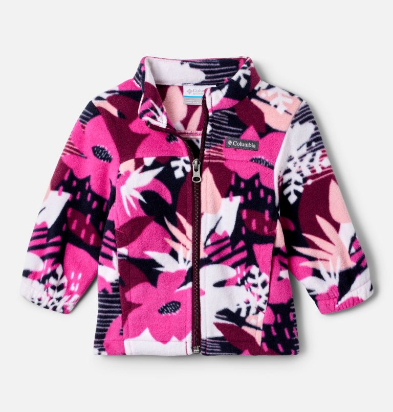 Girls' Infant Castle Dale Printed Full Zip Fleece, Color: Wild Fuchsia Scraptanical, image 1
