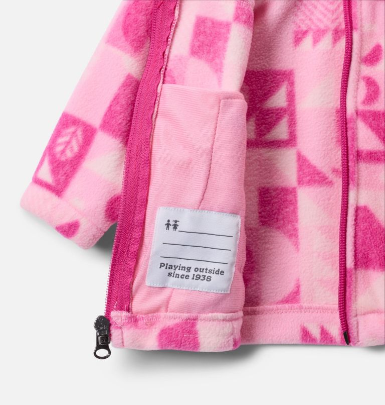 Girls' Infant Castle Dale Printed Full Zip Fleece, Color: Wild Rose Quest, image 3