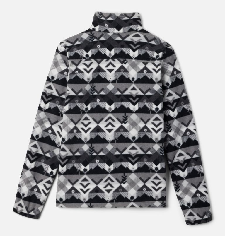 Boys' Castle Dale Printed Full Zip Fleece, Color: Shark Checkpoint, image 2