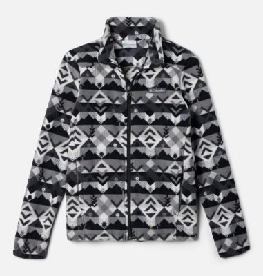 Columbia Zing III Printed Fleece Jacket - Boys' Black Mod Camo XL