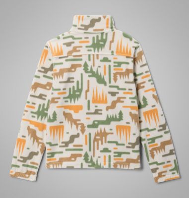 Boys' Castle Dale Printed Full Zip Fleece, Color: Dark Stone Highland, image 6