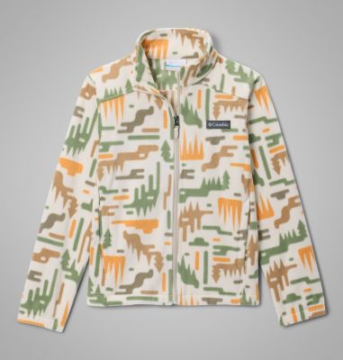 Boys' Castle Dale Printed Full Zip Fleece, Color: Dark Stone Highland, image 5