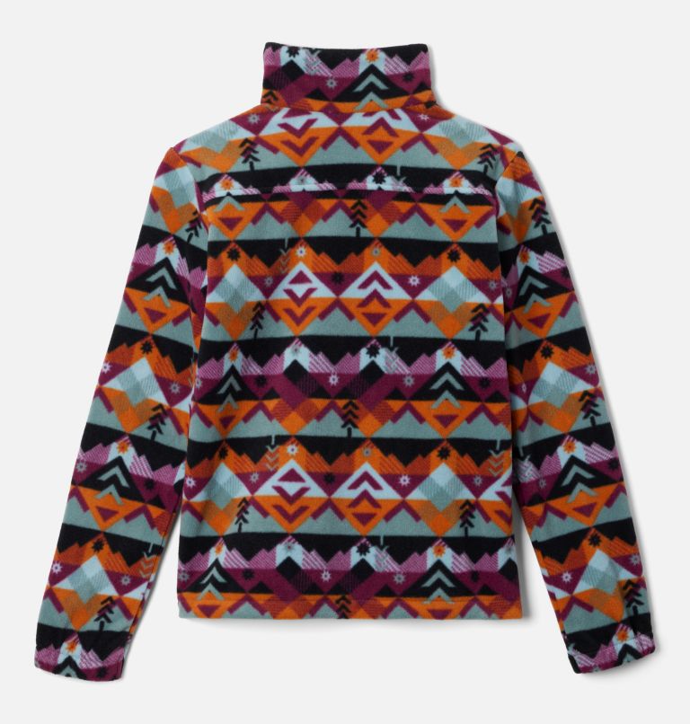 Boys' Castle Dale Printed Full Zip Fleece, Color: Metal Checkpoint, image 2