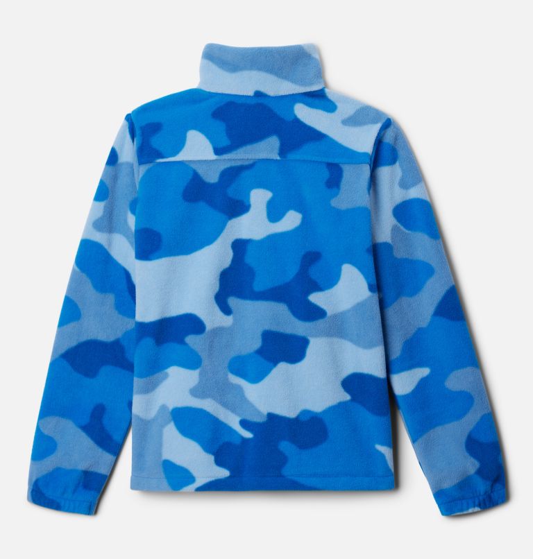 Boys' Castle Dale Printed Full Zip Fleece, Color: Super Blue Camo, image 2