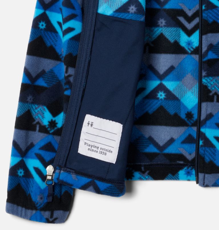 Manteau polaire imprimé à fermeture éclair Castle Dale pour garçon, Color: Collegiate Navy Checkpoint, image 3