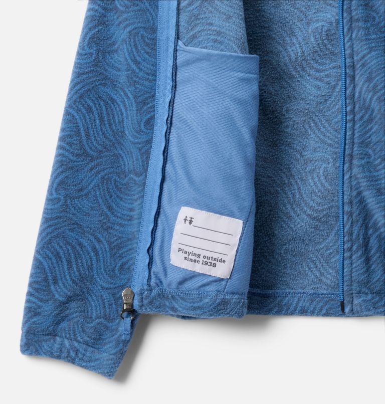 Boys' Castle Dale Printed Full Zip Fleece, Color: Skyler Sunwaves, image 3