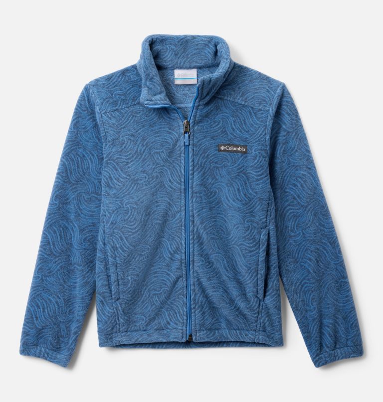 Boys' Castle Dale Printed Full Zip Fleece, Color: Skyler Sunwaves, image 1