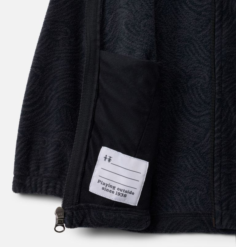 Boys' Toddler Castle Dale Printed Full Zip Fleece, Color: Black Sunwaves, image 3