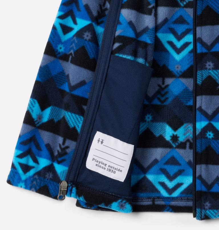 Manteau polaire imprimé à fermeture éclair Castle Dale pour petit garçon, Color: Collegiate Navy Checkpoint, image 3