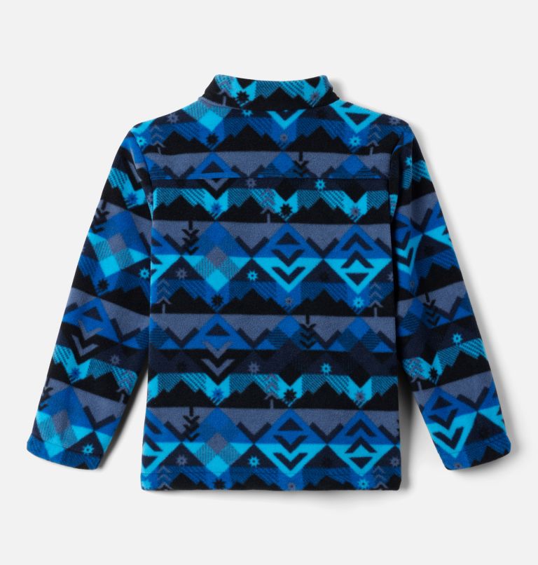 Manteau polaire imprimé à fermeture éclair Castle Dale pour petit garçon, Color: Collegiate Navy Checkpoint, image 2