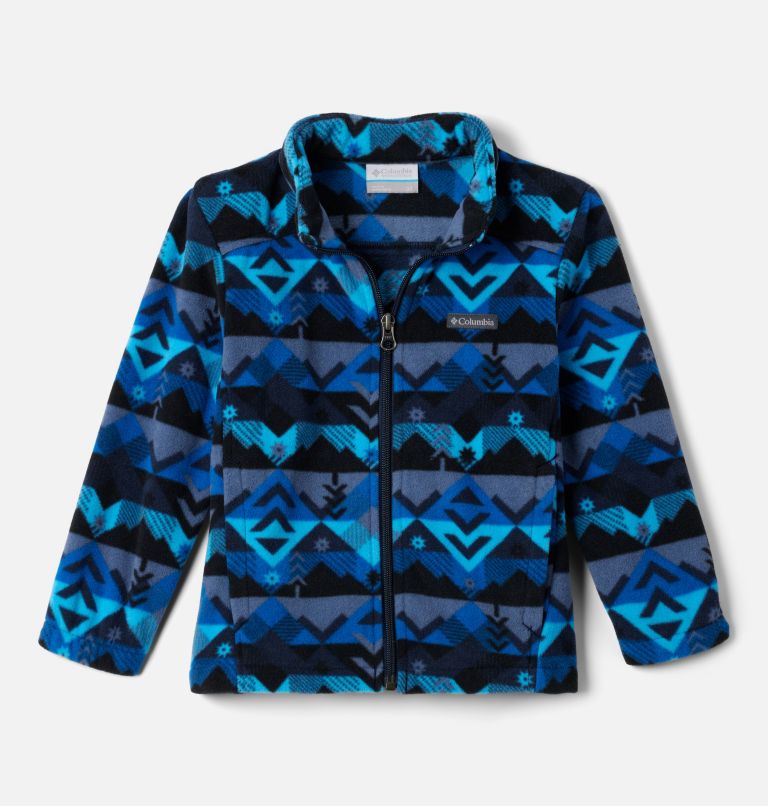 Manteau polaire imprimé à fermeture éclair Castle Dale pour petit garçon, Color: Collegiate Navy Checkpoint, image 1