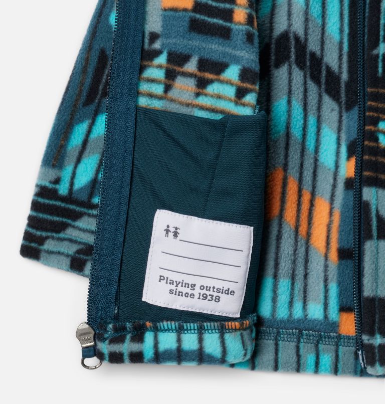 Boys' Infant Castle Dale Printed Full Zip Fleece, Color: Night Wave Pathways, image 3
