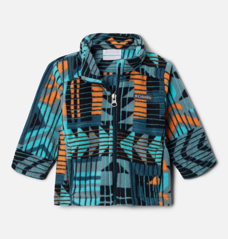 Boys' Infant Castle Dale Printed Full Zip Fleece, Color: Night Wave Pathways, image 1
