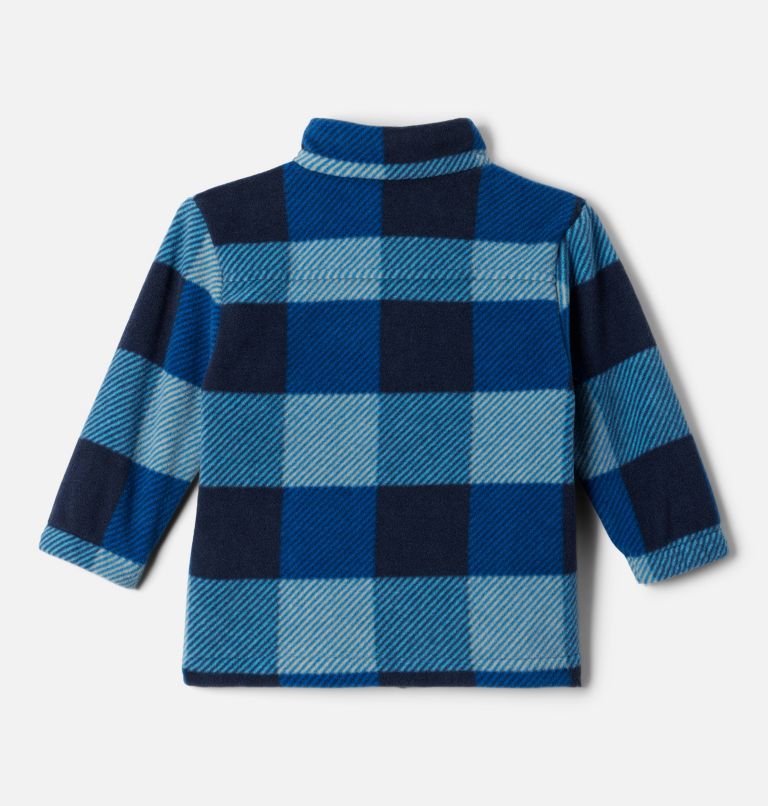 Manteau polaire imprimé à fermeture éclair Castle Dale pour bébé, Color: Bright Indigo Check Multi, image 2