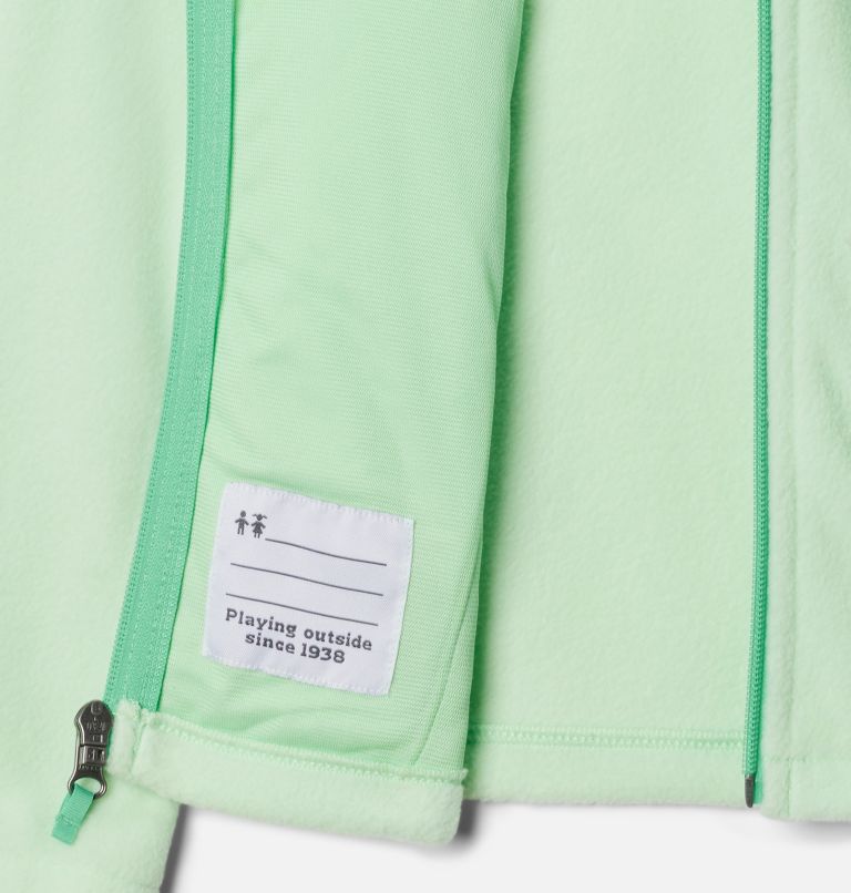 Girls' Castle Dale Full Zip Fleece Jacket, Color: Key West, Light Jade, image 3