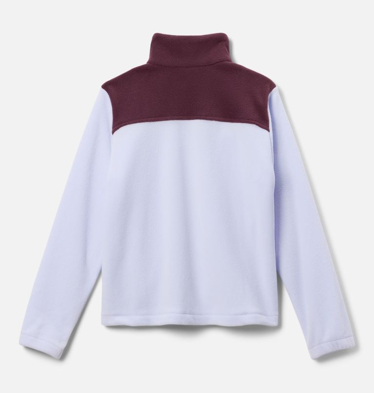 Girls' Castle Dale Full Zip Fleece Jacket, Color: Snowdrift, Moonvista, image 2