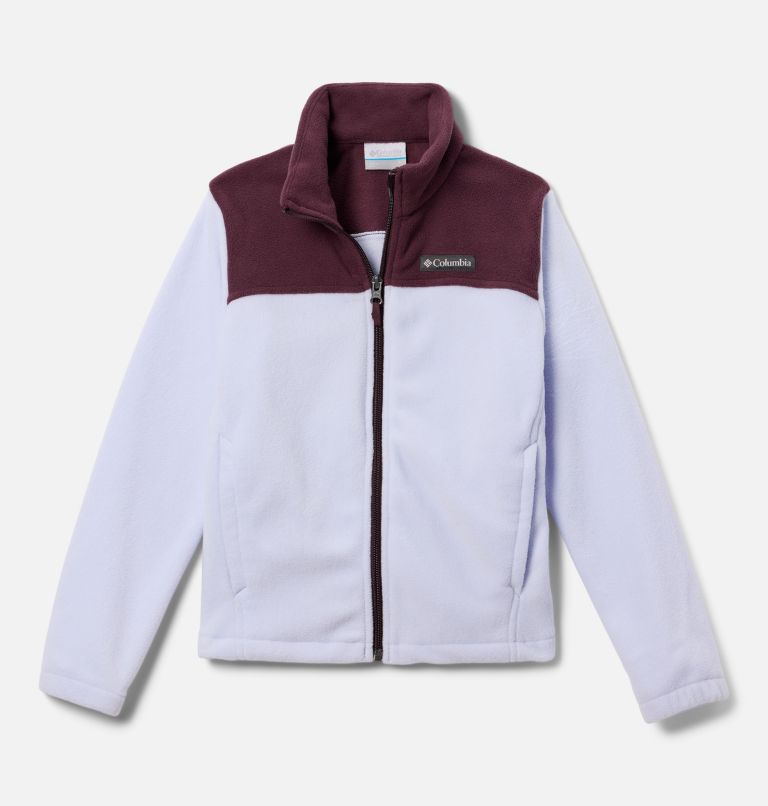 Girls' Castle Dale Full Zip Fleece Jacket, Color: Snowdrift, Moonvista, image 1