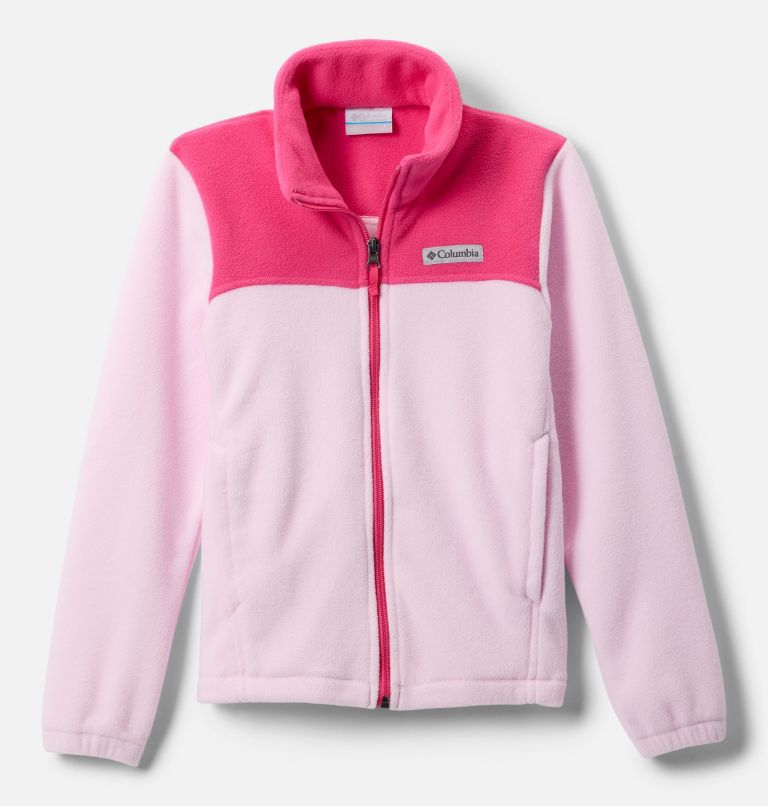 Girls' Castle Dale Full Zip Fleece Jacket, Color: Pink Dawn, Ultra Pink, image 1