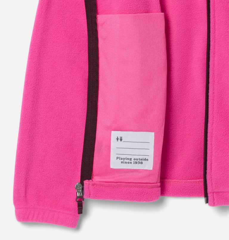 Girls' Castle Dale Full Zip Fleece Jacket, Color: Pink Ice, Moonvista, image 3