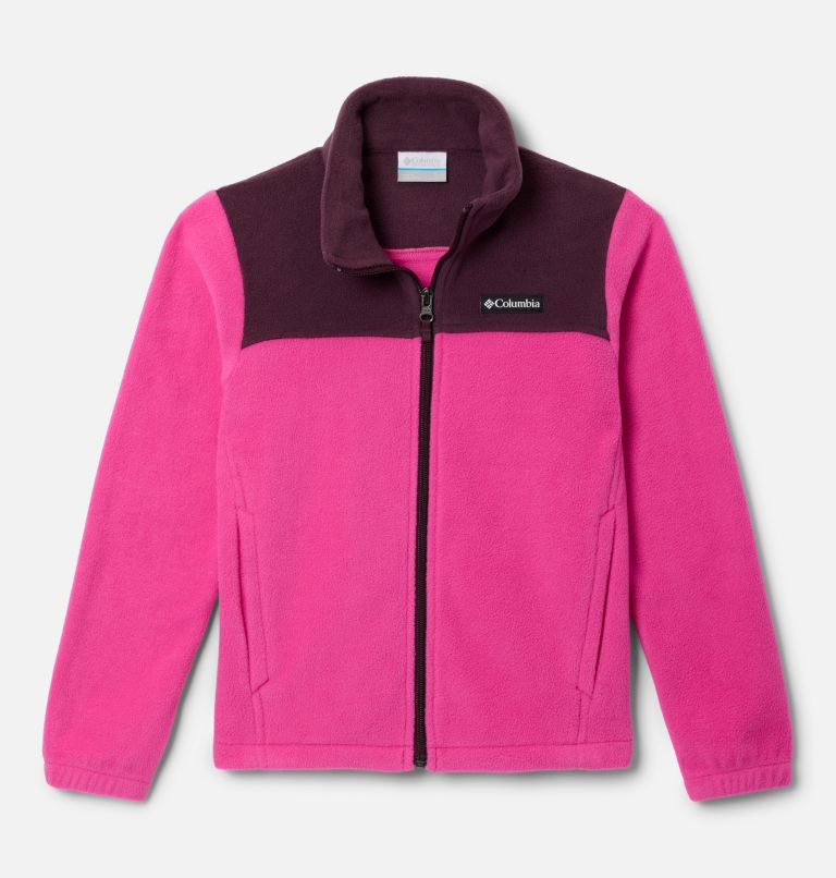 Girls' Castle Dale Full Zip Fleece Jacket, Color: Pink Ice, Moonvista, image 1