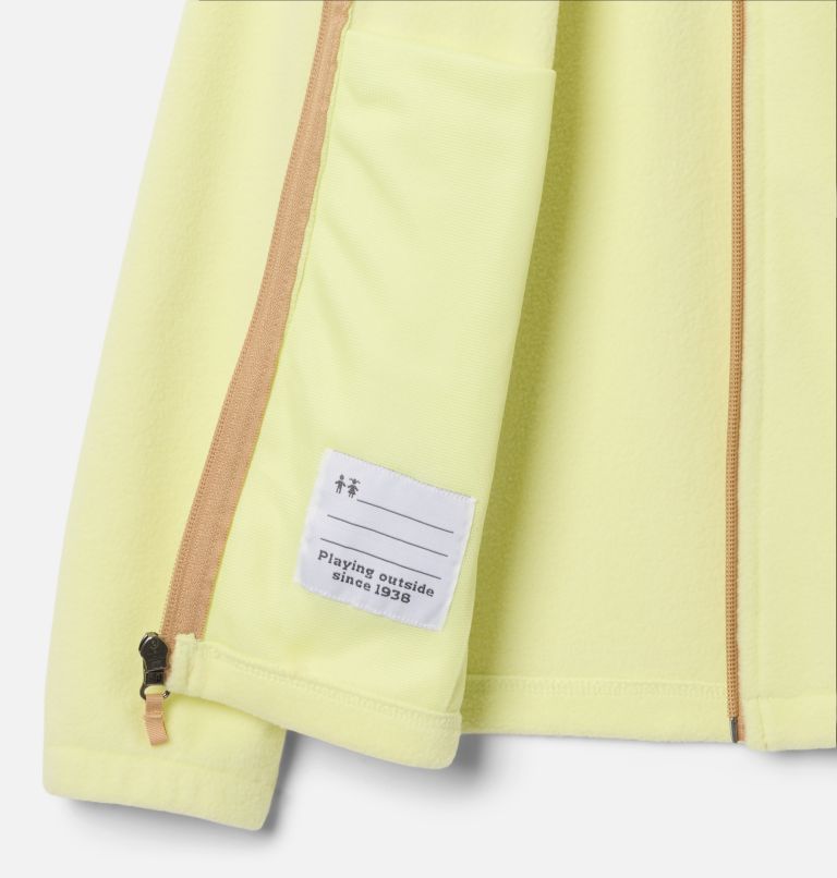 Girls' Castle Dale Full Zip Fleece Jacket, Color: Citron Haze, Canoe, image 3