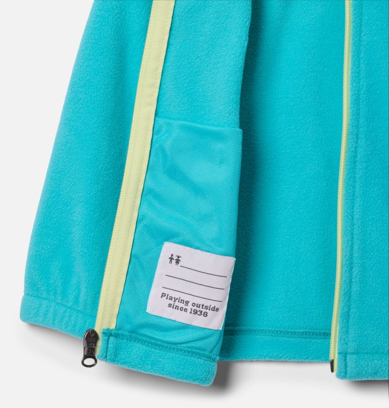 Girls' Toddler Castle Dale Full Zip Fleece Jacket, Color: Geyser, Citron Haze, image 3
