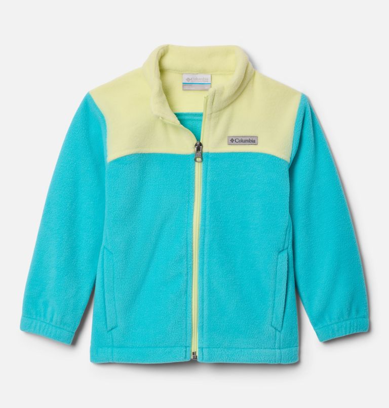 Girls' Toddler Castle Dale Full Zip Fleece Jacket, Color: Geyser, Citron Haze, image 1