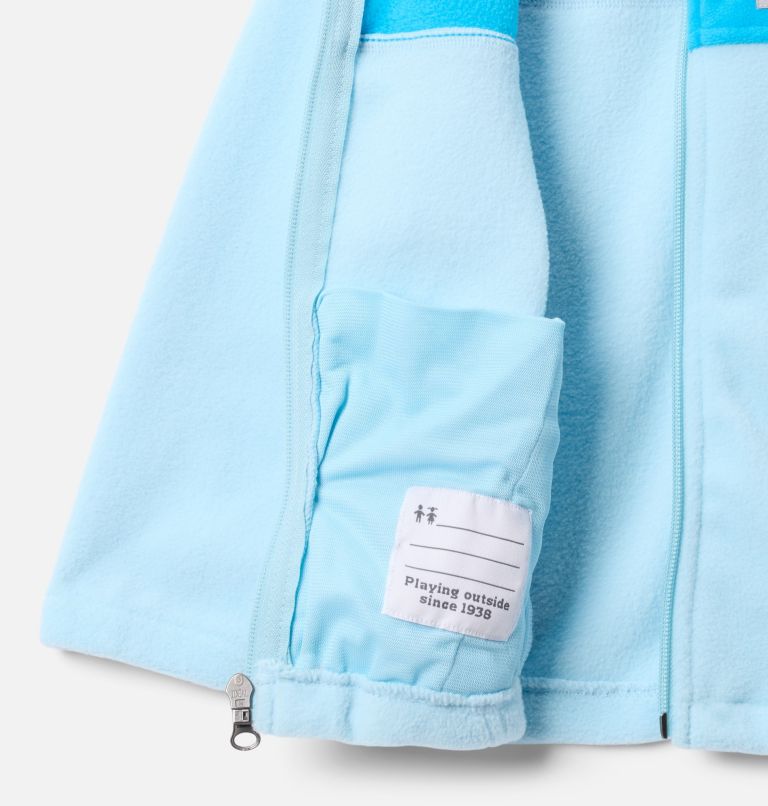 Girls' Toddler Castle Dale Full Zip Fleece Jacket, Color: Spring Blue, Blue Chill, image 3