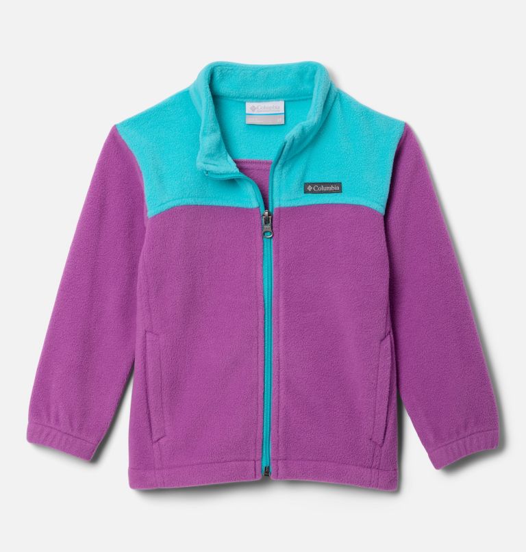 Girls' Toddler Castle Dale Full Zip Fleece Jacket, Color: Razzle, Geyser, image 1
