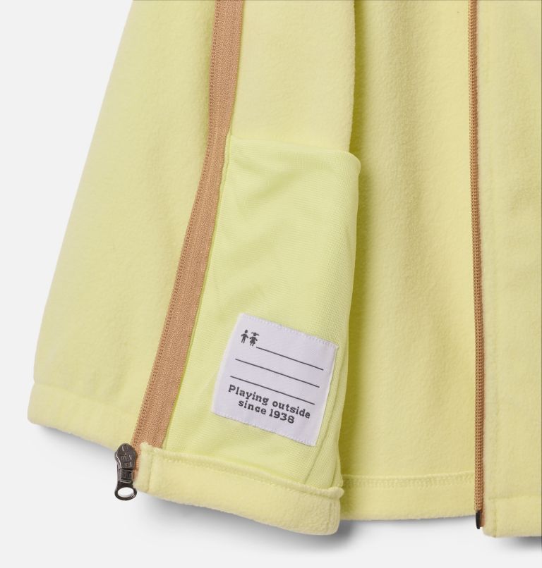 Girls' Toddler Castle Dale Full Zip Fleece Jacket, Color: Citron Haze, Canoe, image 3