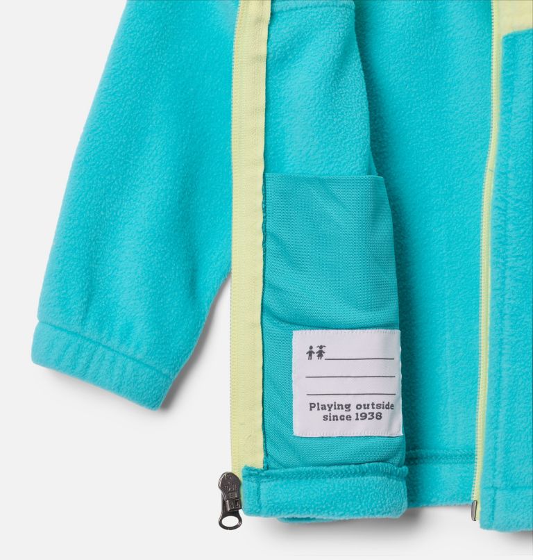Infant Girls' Castle Dale Full Zip Fleece Jacket, Color: Geyser, Citron Haze, image 3